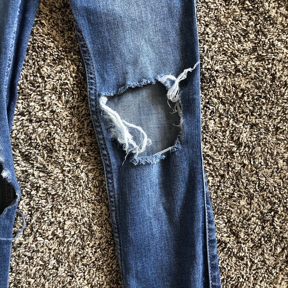 Hollister Ultra High- Rise Super Skinny Medium Wash Girl Jeans Size W 23 L 26 - Picture 4 of 7